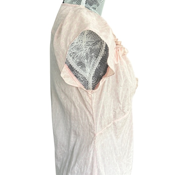 Vintage GAP Ruffle Pink Blouse Sheer Y2K Top Size M - Picture 5 of 7